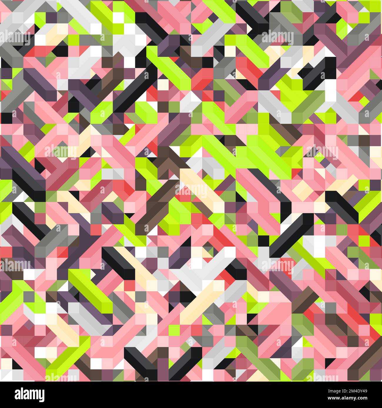 Color Dimonds illusion background generative pattern illustration Stock ...