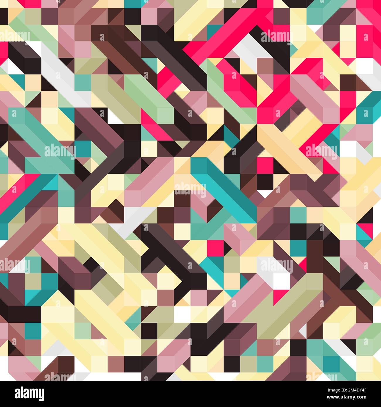 Color Dimonds illusion background generative pattern illustration Stock ...