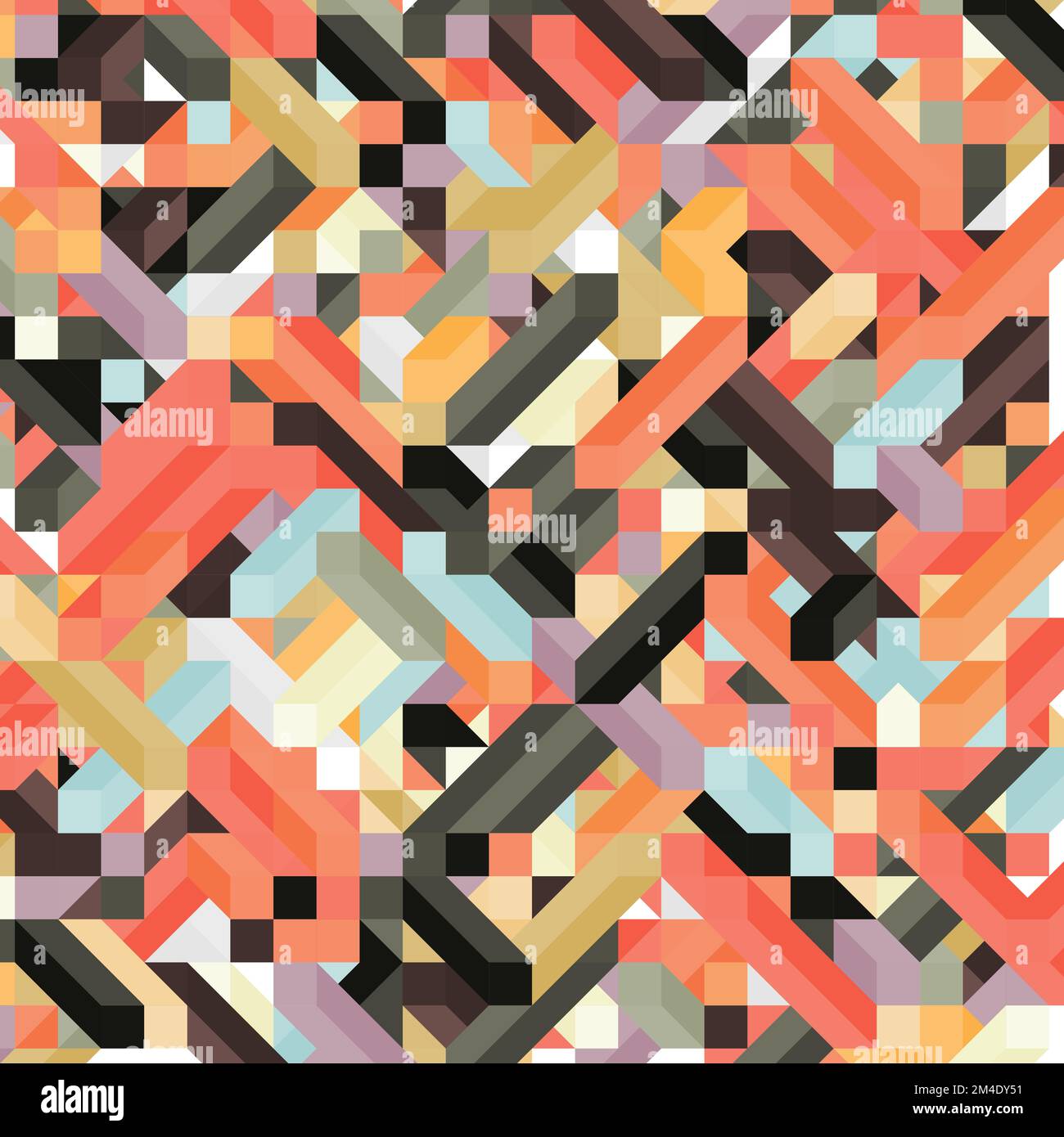 Color Dimonds illusion background generative pattern illustration Stock ...