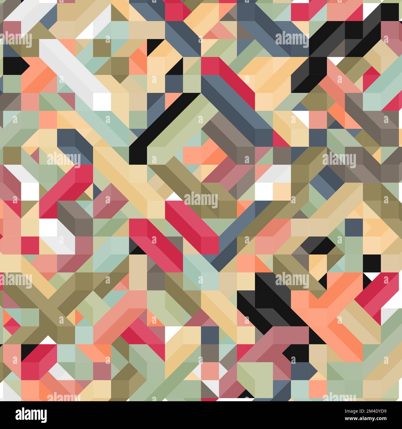 Color Dimonds illusion background generative pattern illustration Stock ...