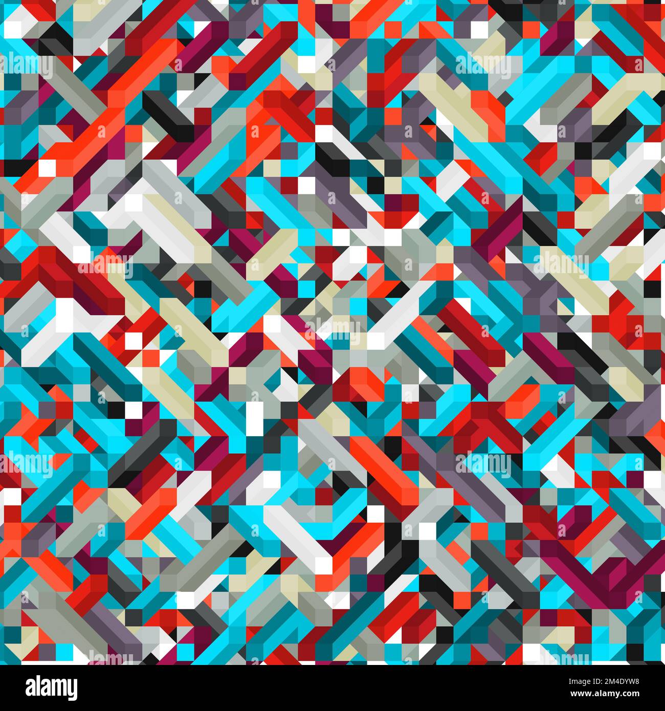 Color Dimonds illusion background generative pattern illustration Stock ...
