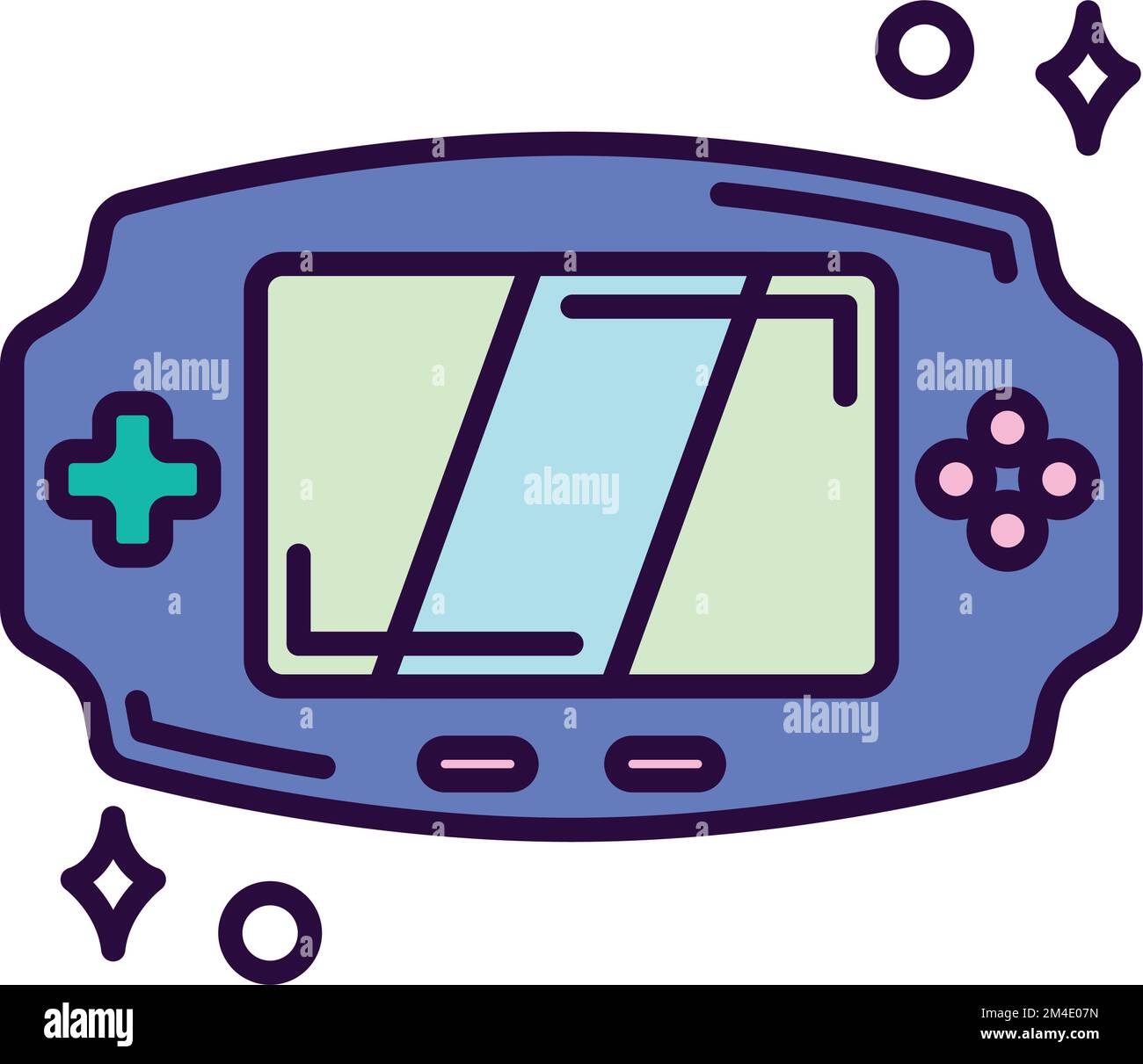 Isolated cute portable videogame console toy icon Vector Stock Vector