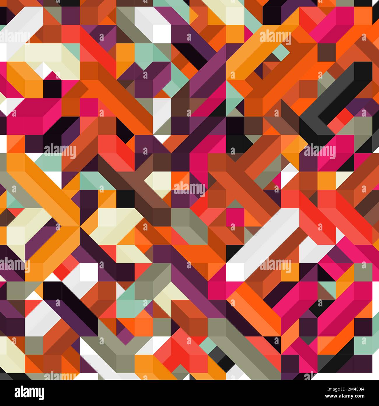 Color Dimonds illusion background generative pattern illustration Stock ...