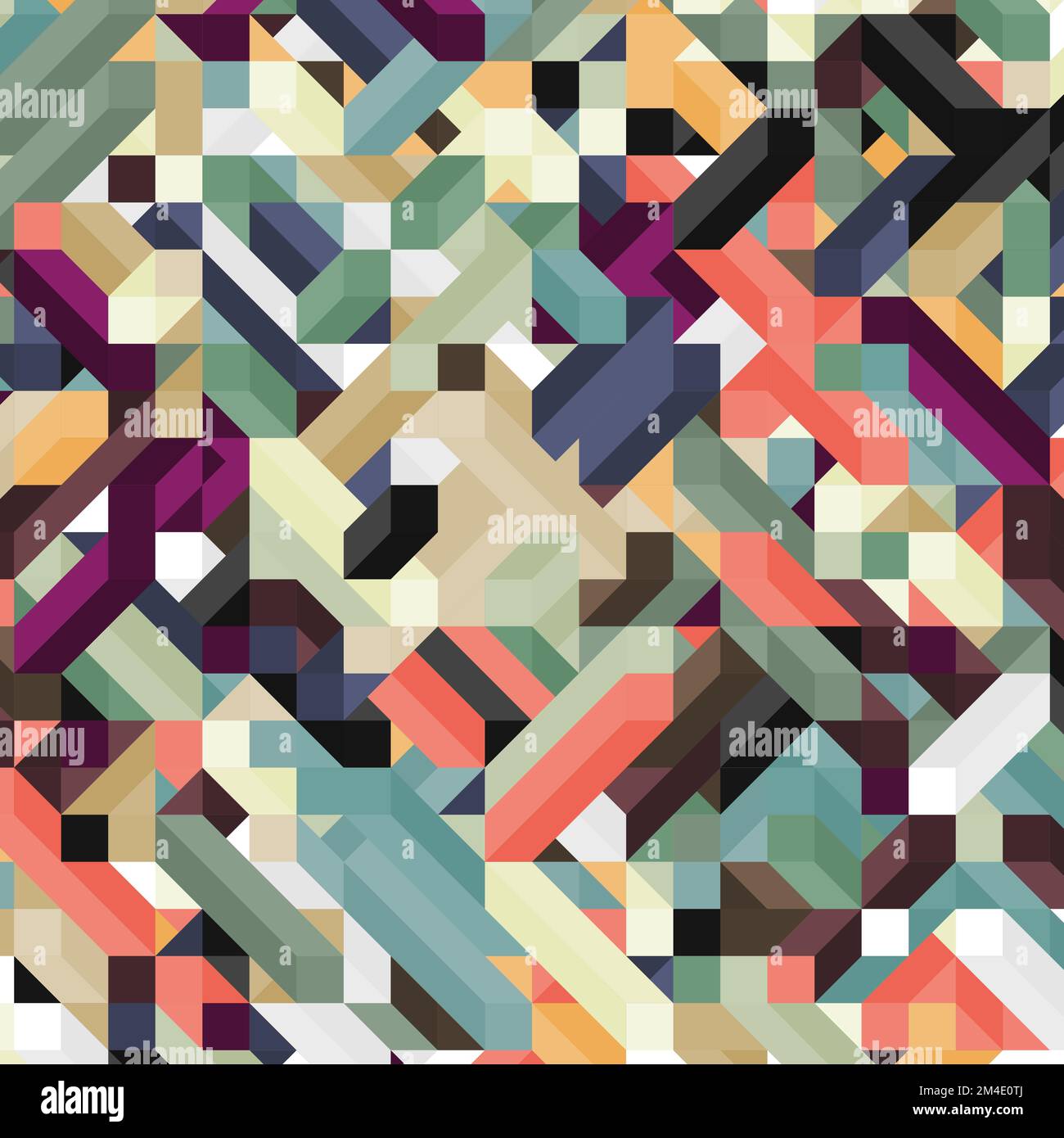 Color Dimonds illusion background generative pattern illustration Stock ...