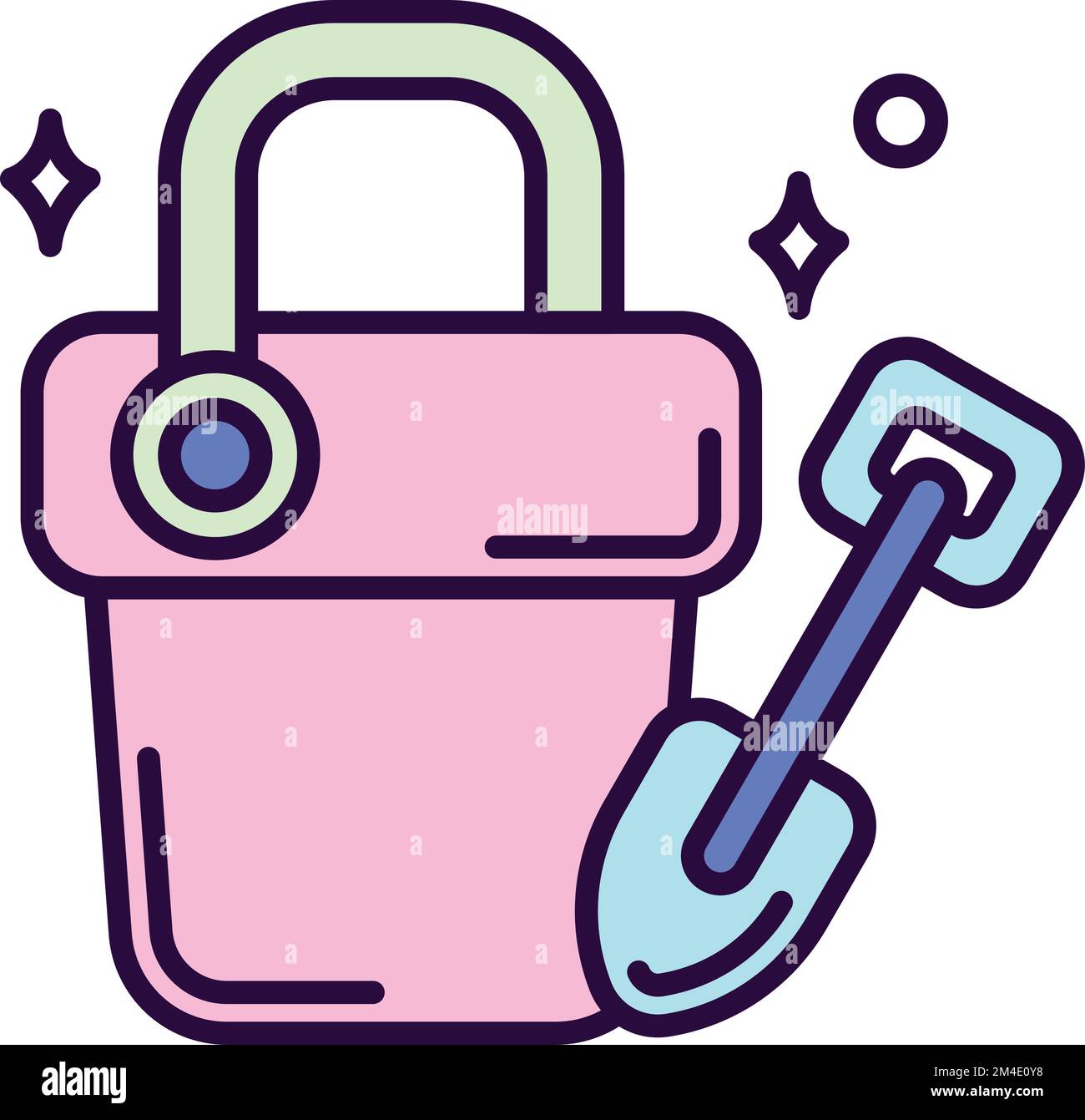 Isolated cute sand bucket toy icon Vector Stock Vector Image & Art - Alamy
