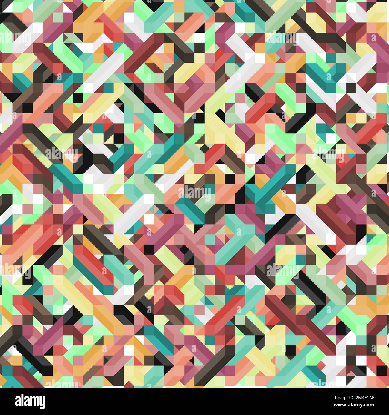 Color Dimonds illusion background generative pattern illustration Stock ...