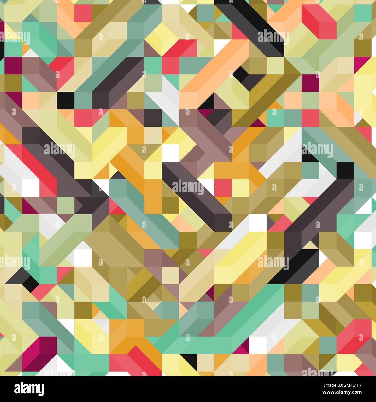 Color Dimonds illusion background generative pattern illustration Stock ...