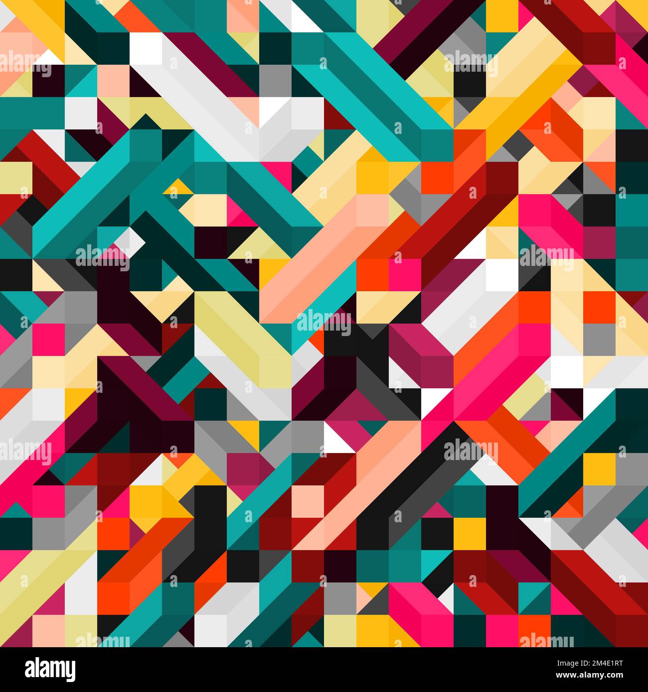 Color Dimonds illusion background generative pattern illustration Stock ...