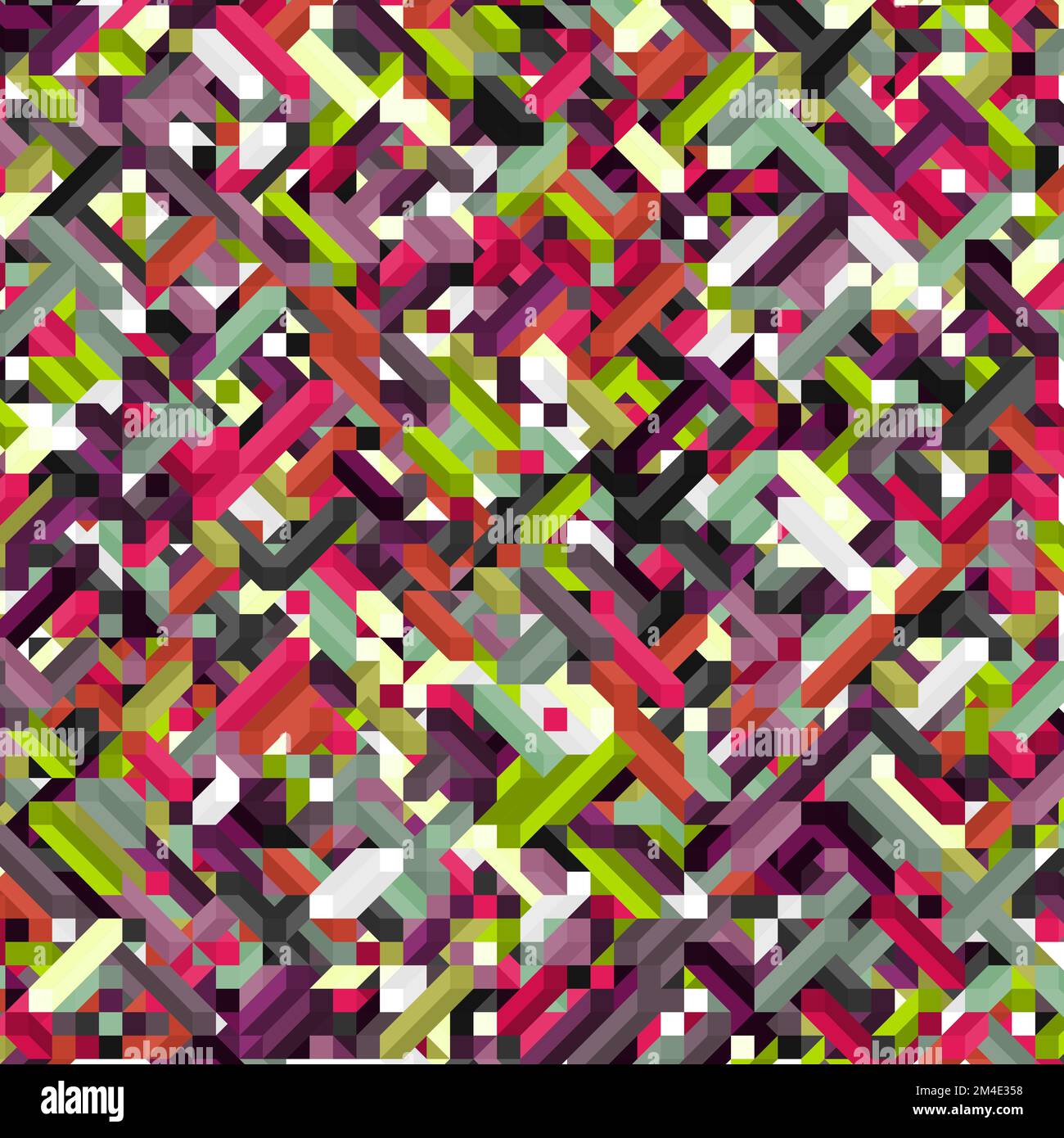 Color Dimonds illusion background generative pattern illustration Stock ...