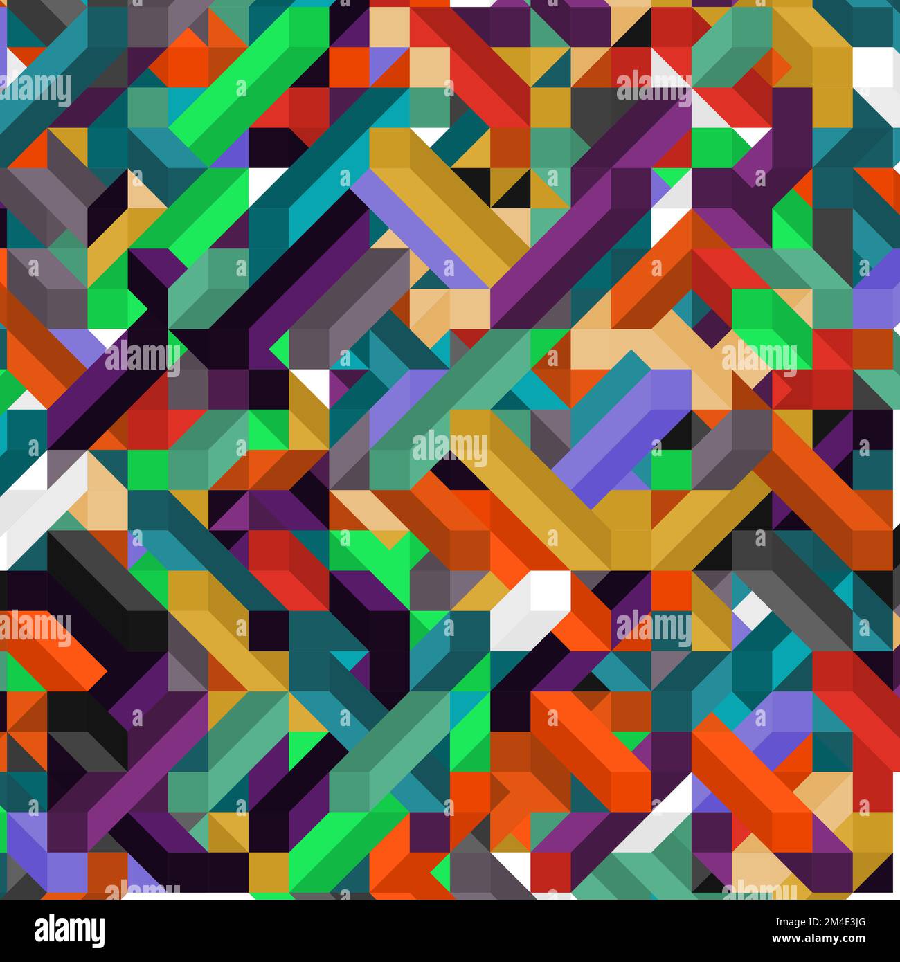 Color Dimonds illusion background generative pattern illustration Stock ...