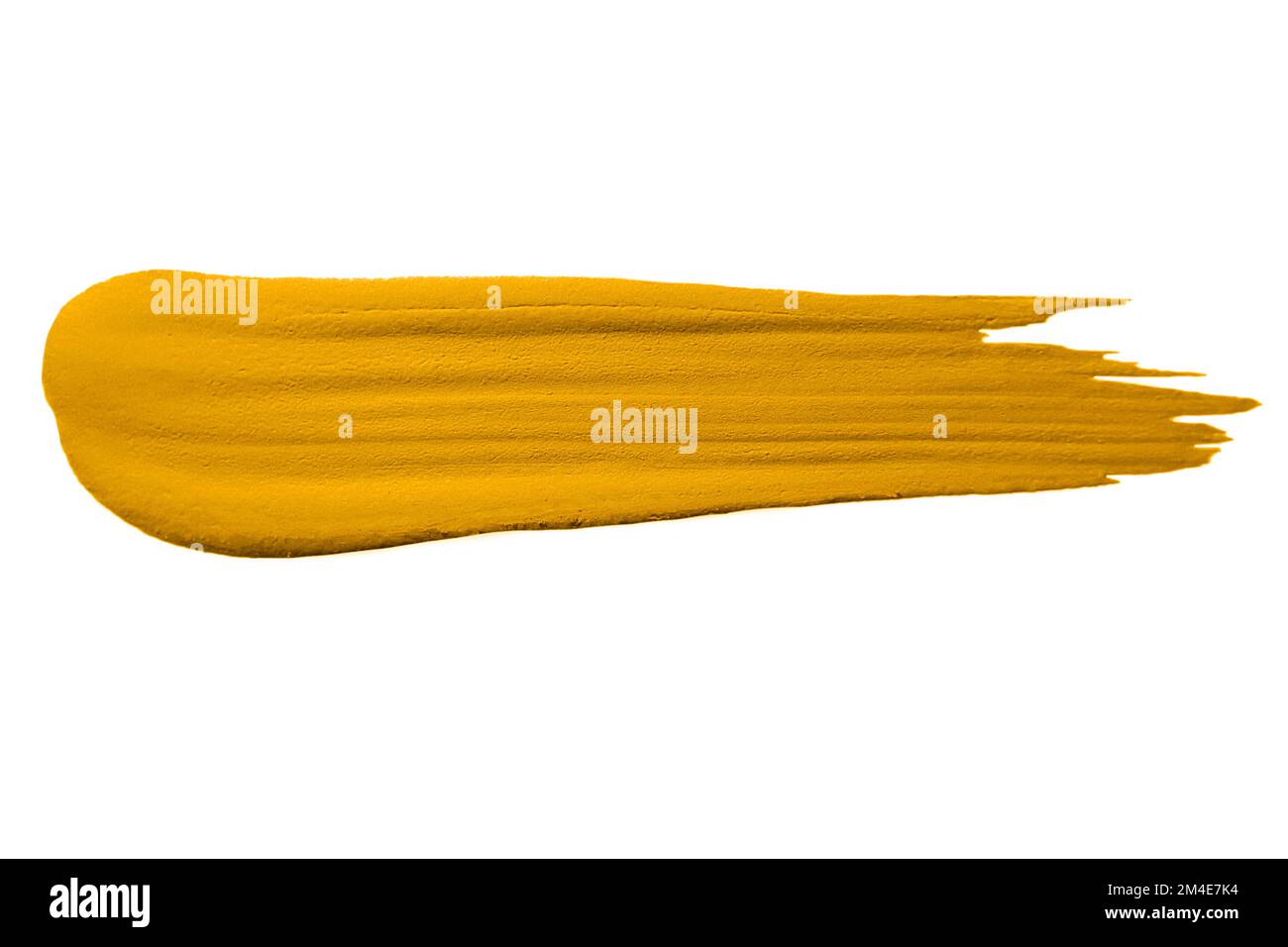 texture smear of yellow paint on white background isolated Stock Photo ...
