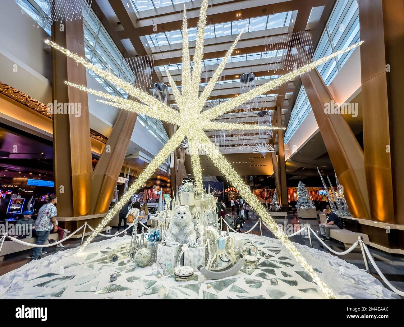 Aria Las Vegas Christmas display "The North Star" in the hotel's lobby