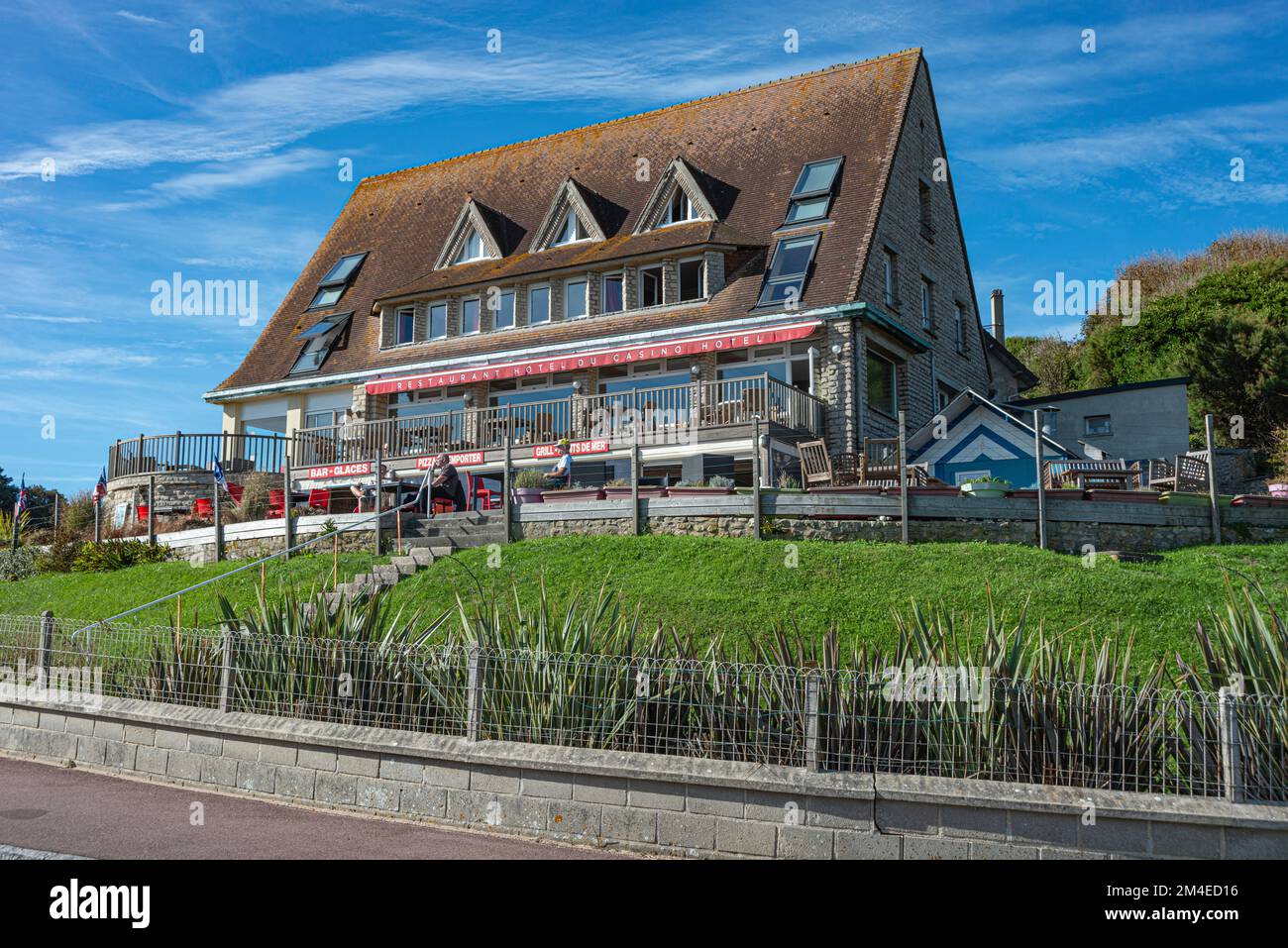 Hotel du Casino at Viervil-sur-Mer Stock Photo