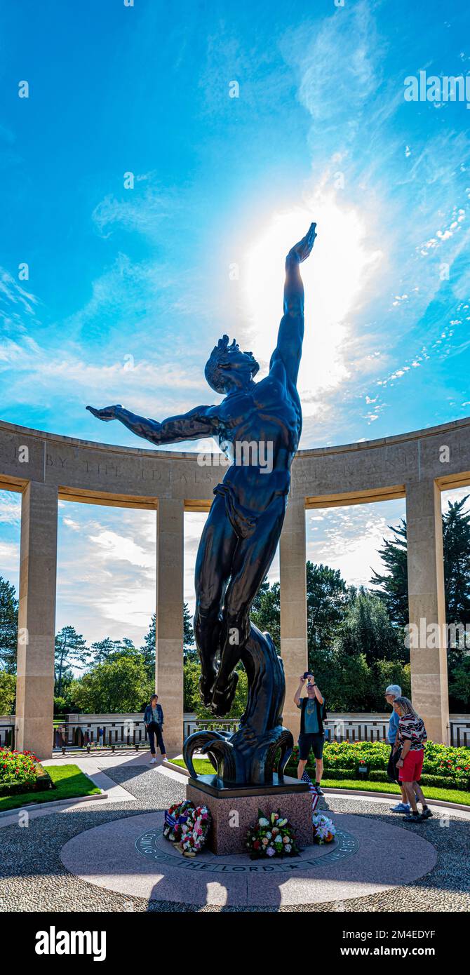 Normandy american cemetery statue hires stock photography and images Alamy