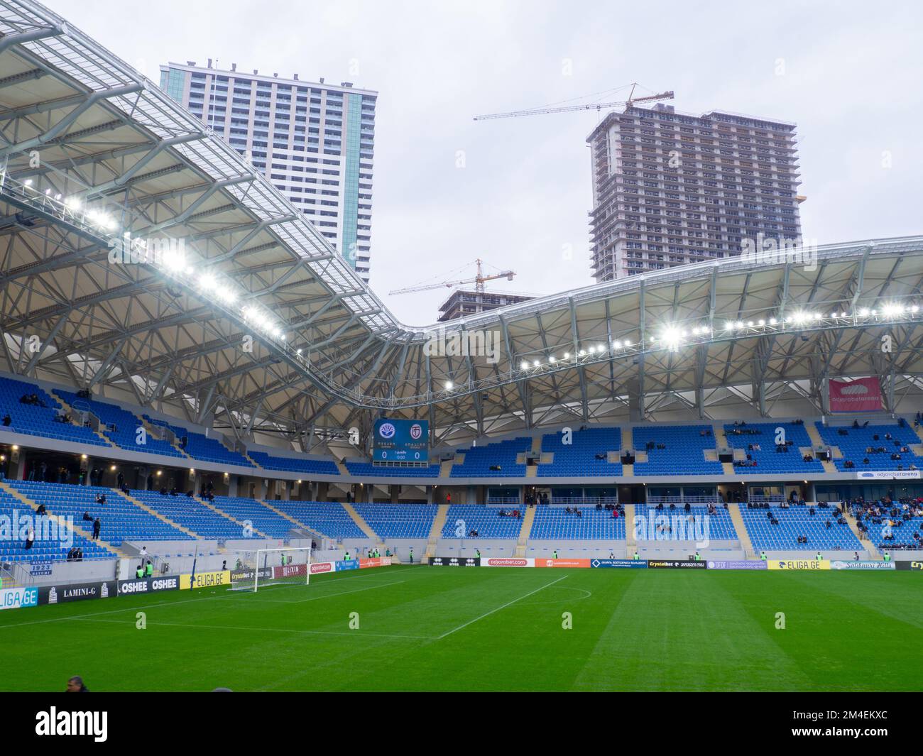 Batumi, 12.03.2022 At the stadium before the match. Half empty