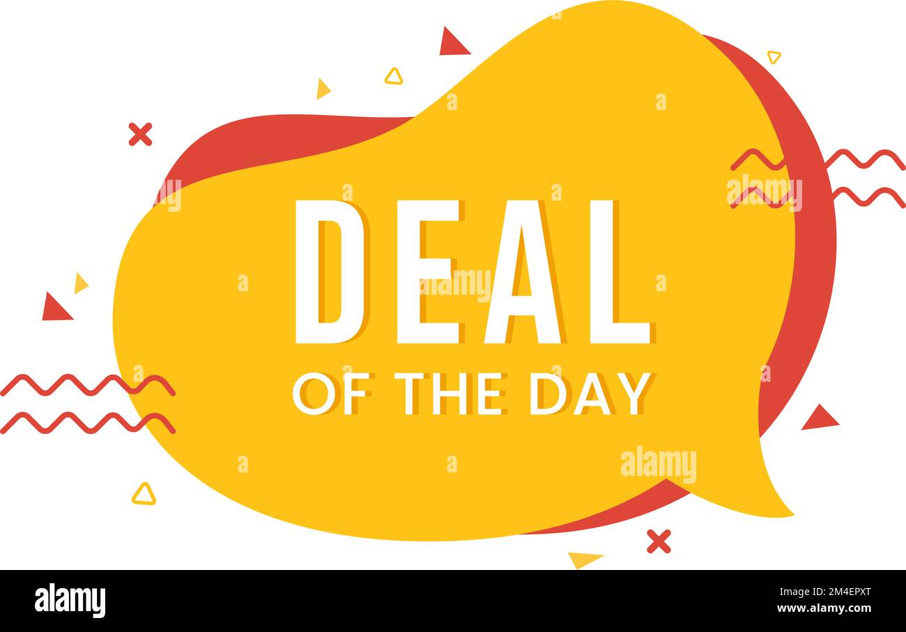 Premium Vector  Daily deals of the day with decorative lettering