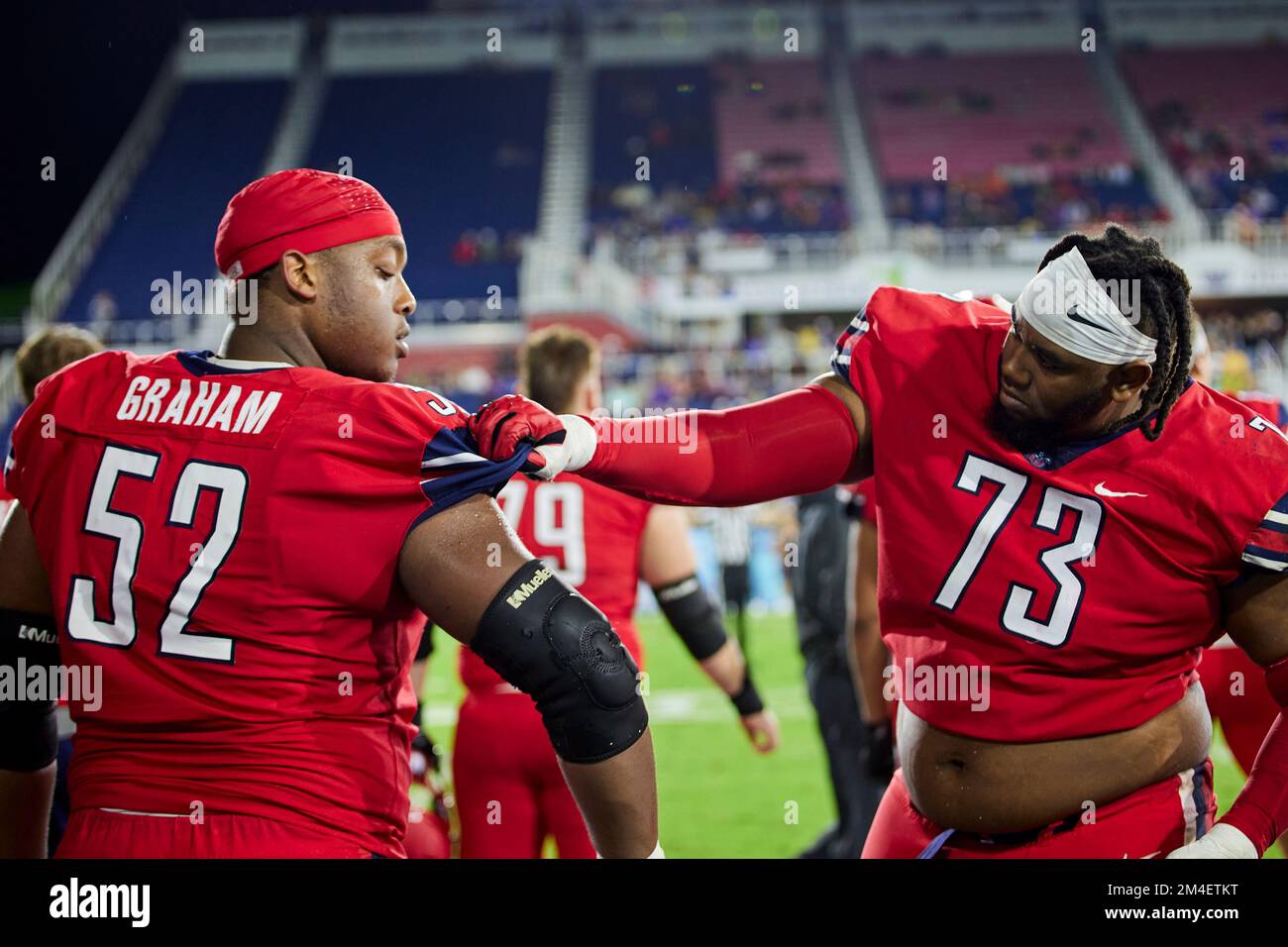 Florida, USA. 20th Dec, 2022. College football players during the football game Toledo Rockets against LU Liberty Flames in the 2022 Boca Raton Bowl at FAU Stadium, Boca Raton, Florida, USA. Credit: Yaroslav Sabitov/YES Market Media/Alamy Live News Stock Photo