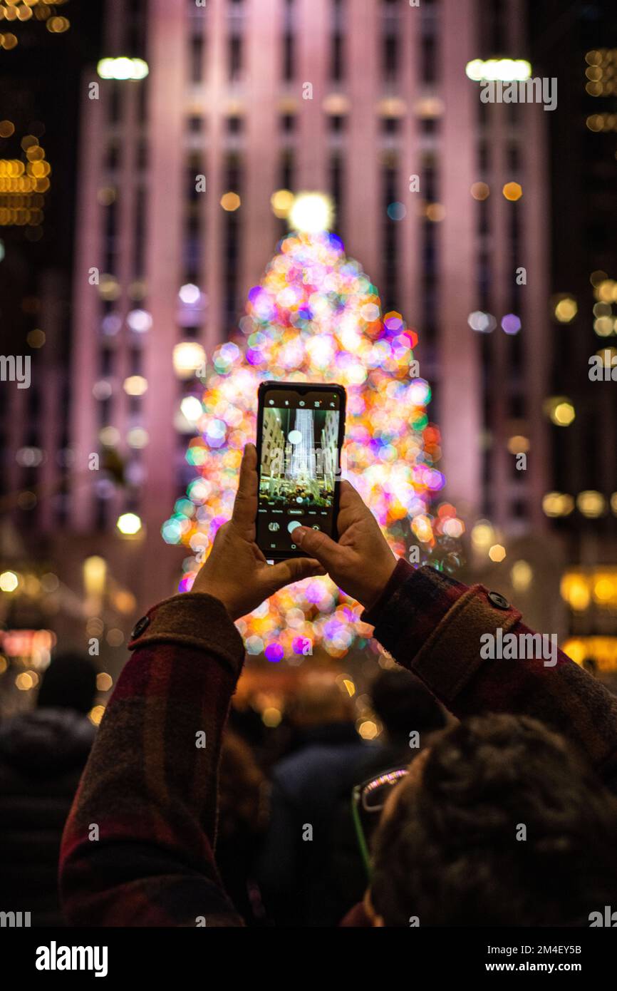 Rockefeller Center Christmas Tree in New York City Stock Photo Alamy