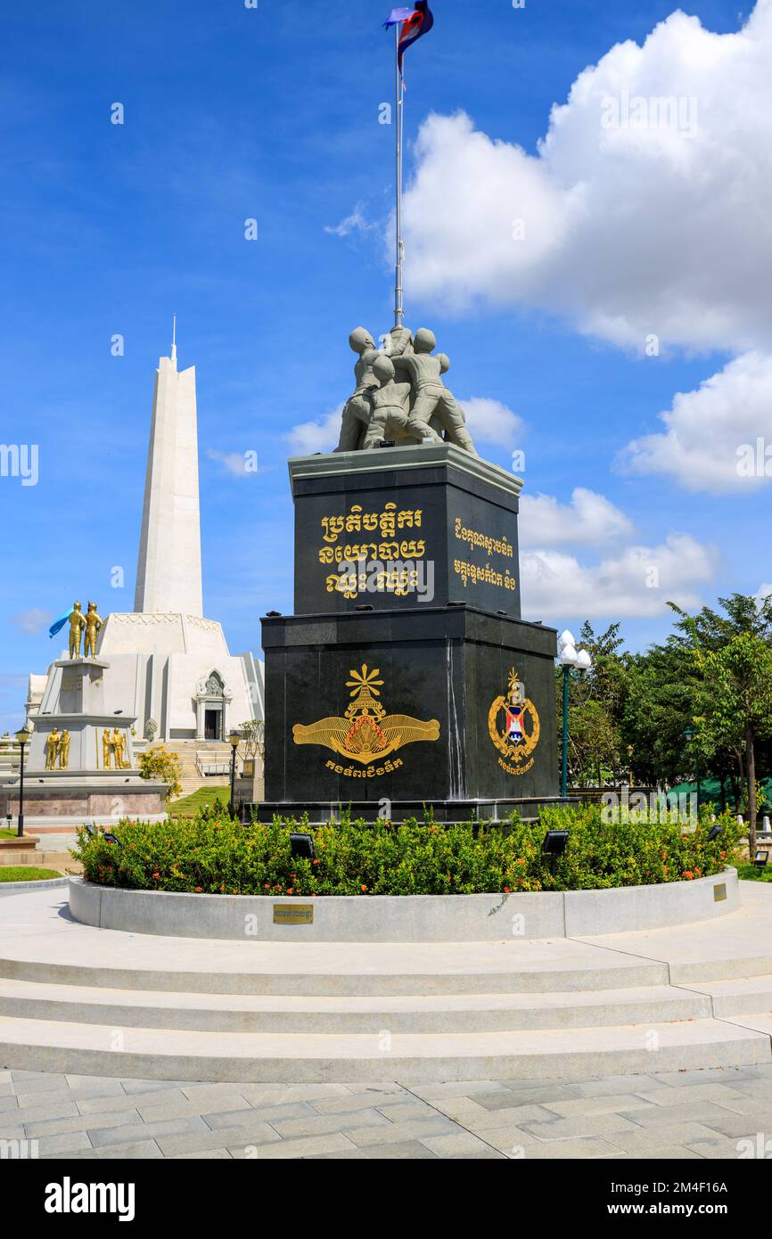 Phnom Penh, Cambodia - December 3, 2022: Win-Win Memorial is a monument