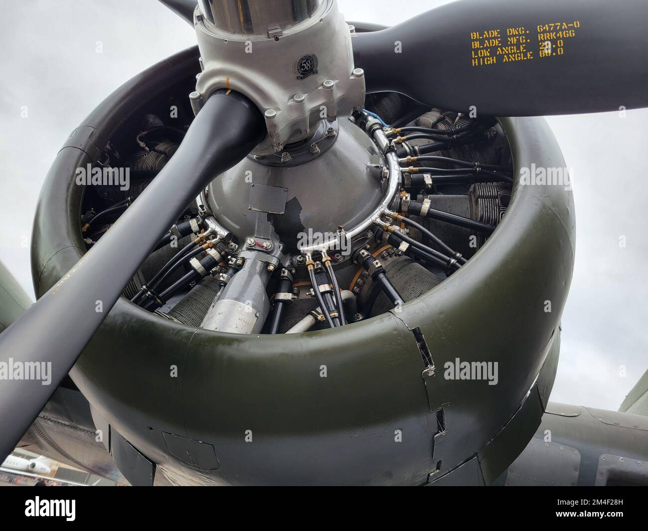 A closeup of a rotary piston propeller engine Stock Photo Alamy