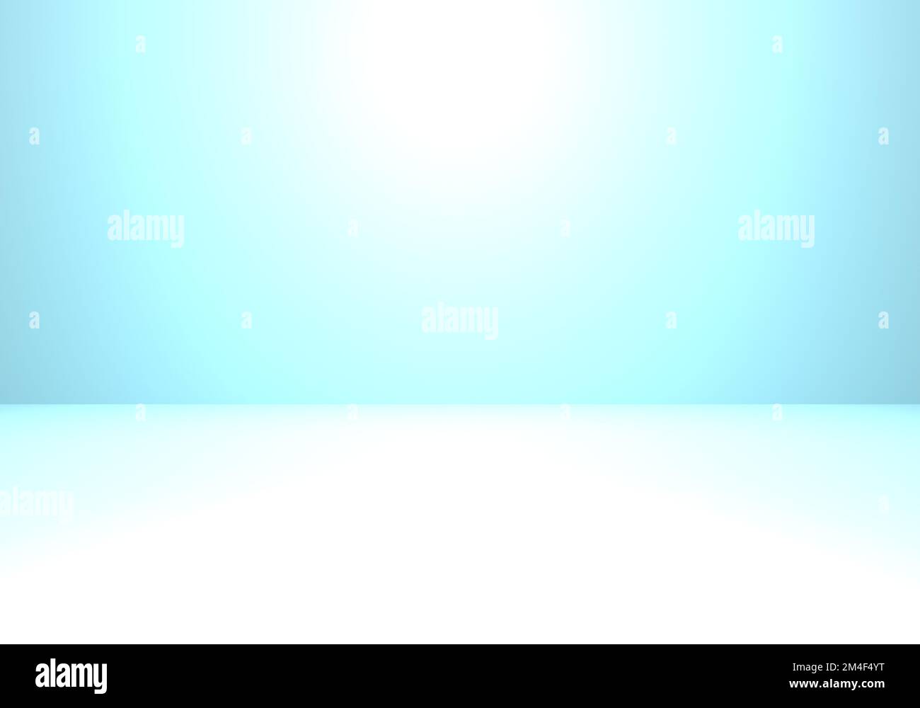 3d rendering of empty blue abstract winter concept background. Scene for advertising, cosmetic ads, showcase, presentation, website, banner, cream Stock Photo