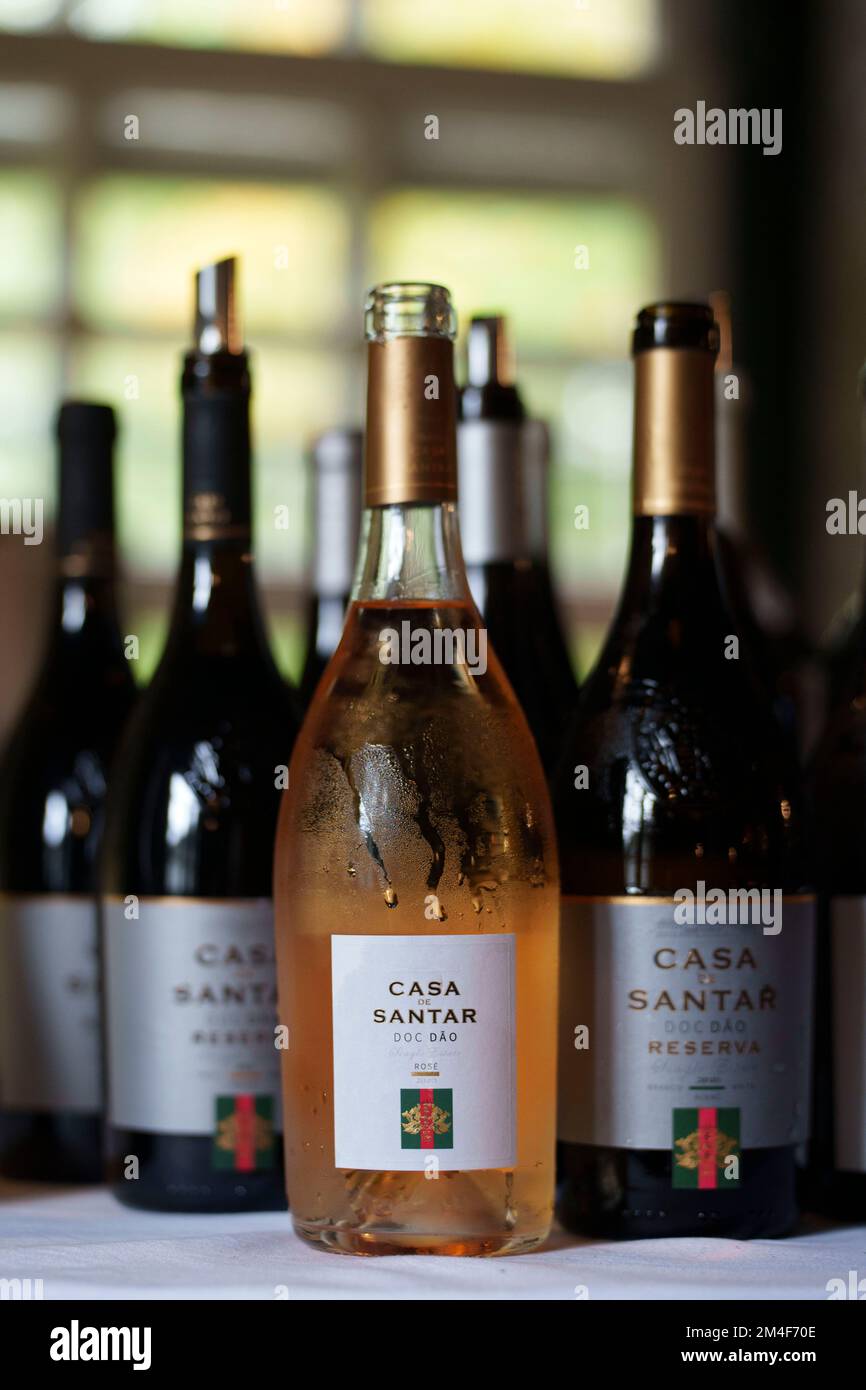 Casa de Santar wine bottles from the Dão region of Portugal, Europe ...