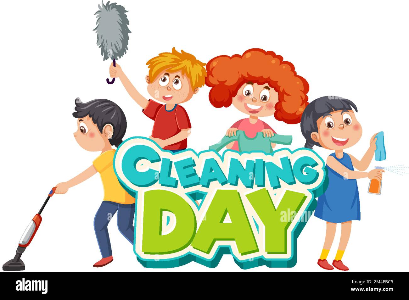 Cleaning day text banner illustration Stock Vector Image & Art Alamy