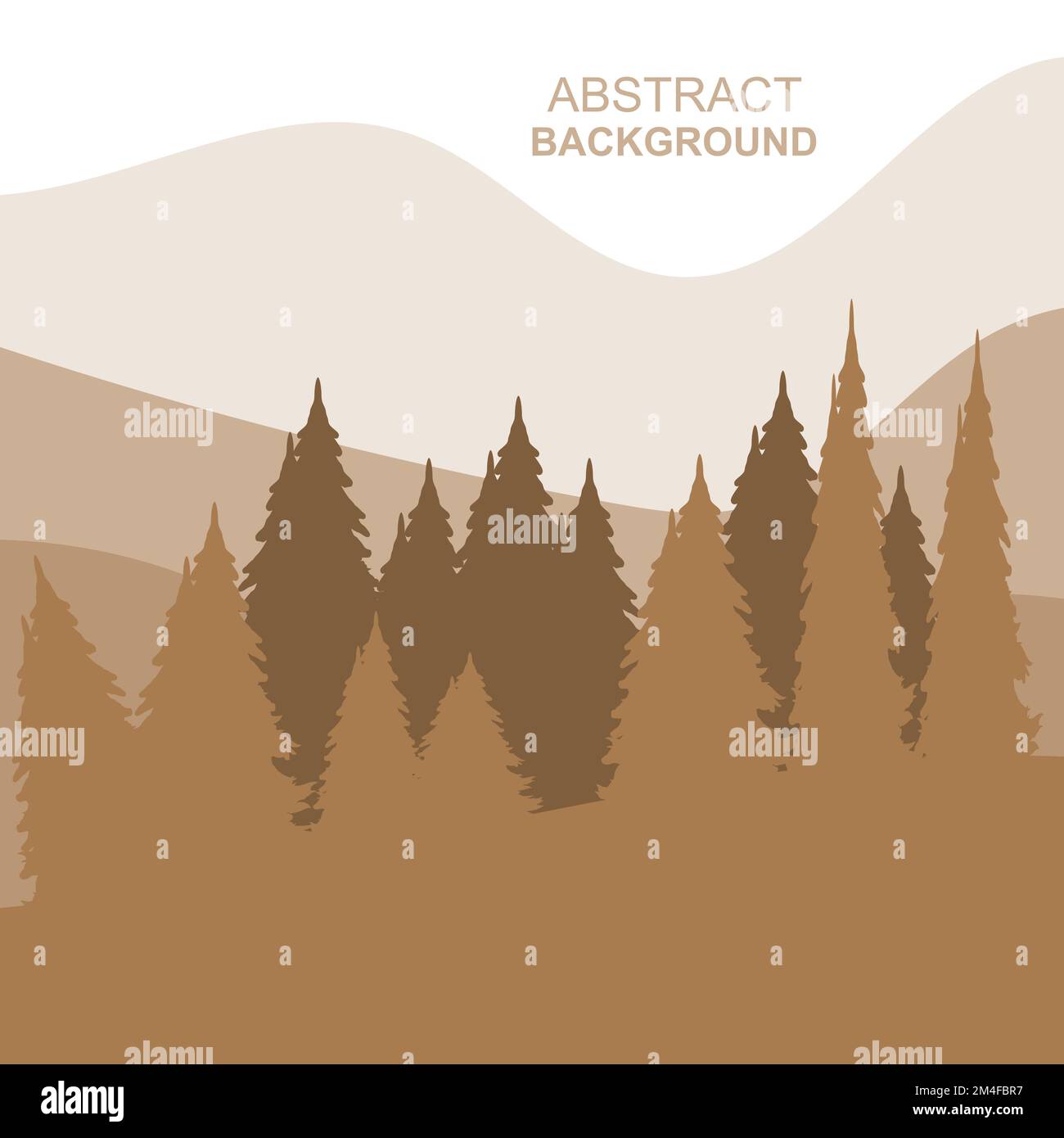 Abstract Forest Mountains Vector Illustration Background Design Stock ...