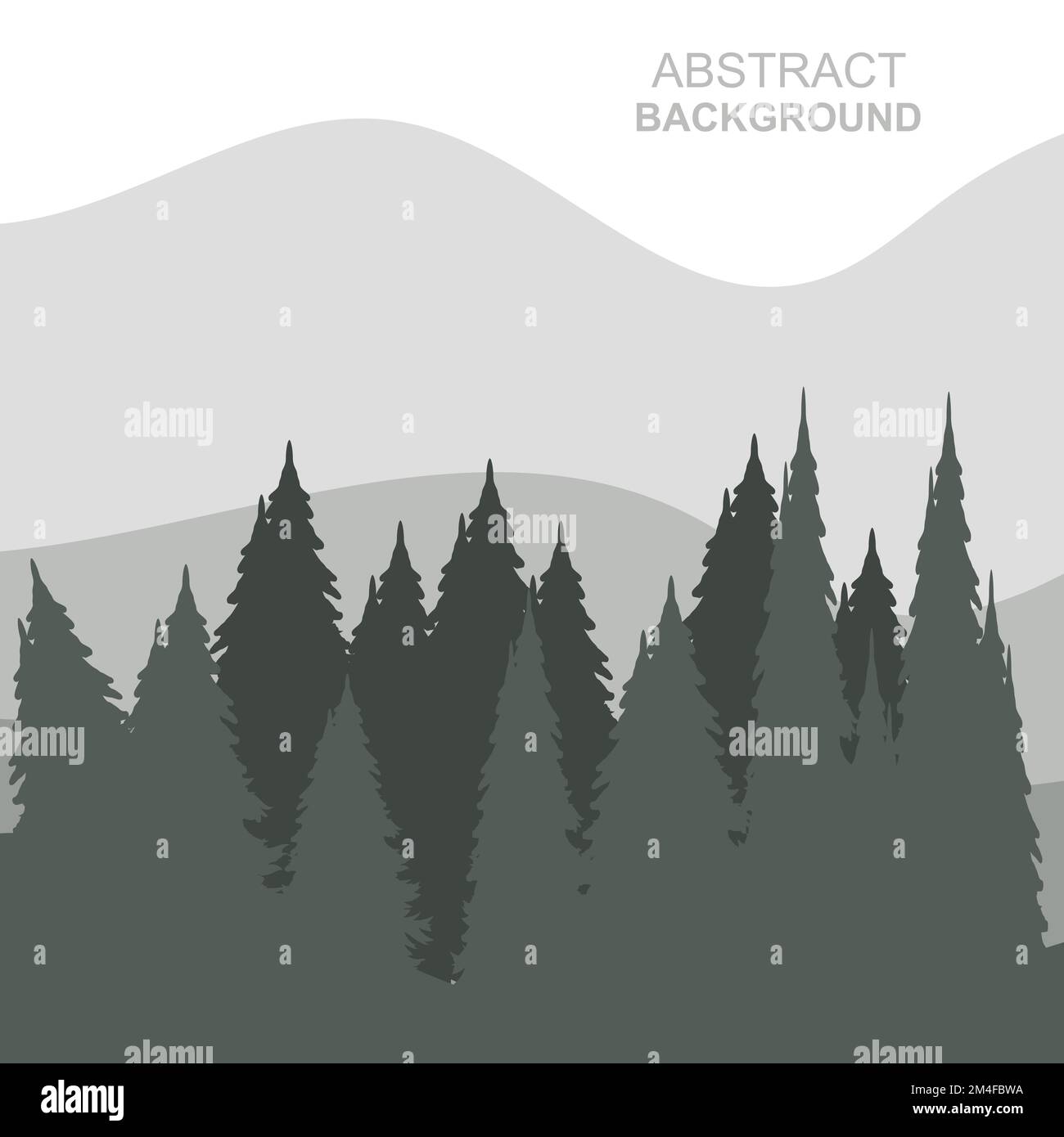 Abstract Forest Mountains Vector Illustration Background Design Stock ...