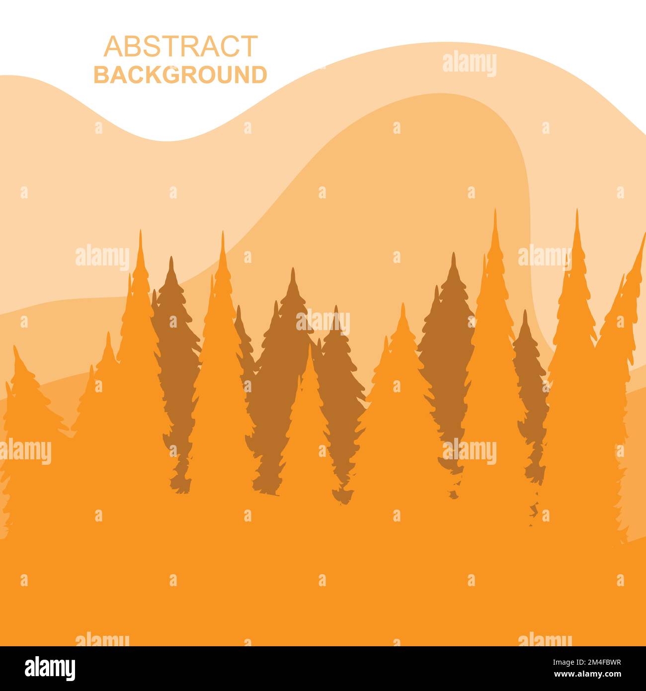 Abstract Forest Mountains Vector Illustration Background Design Stock ...