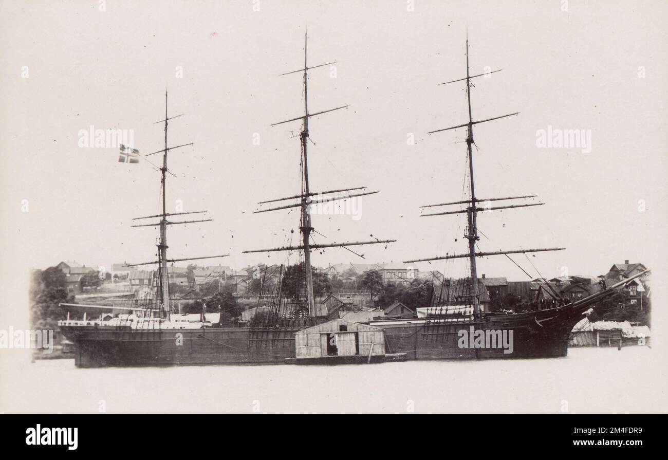 King Cedric Vessel. Photo of the end of the 19th century. Stock Photo