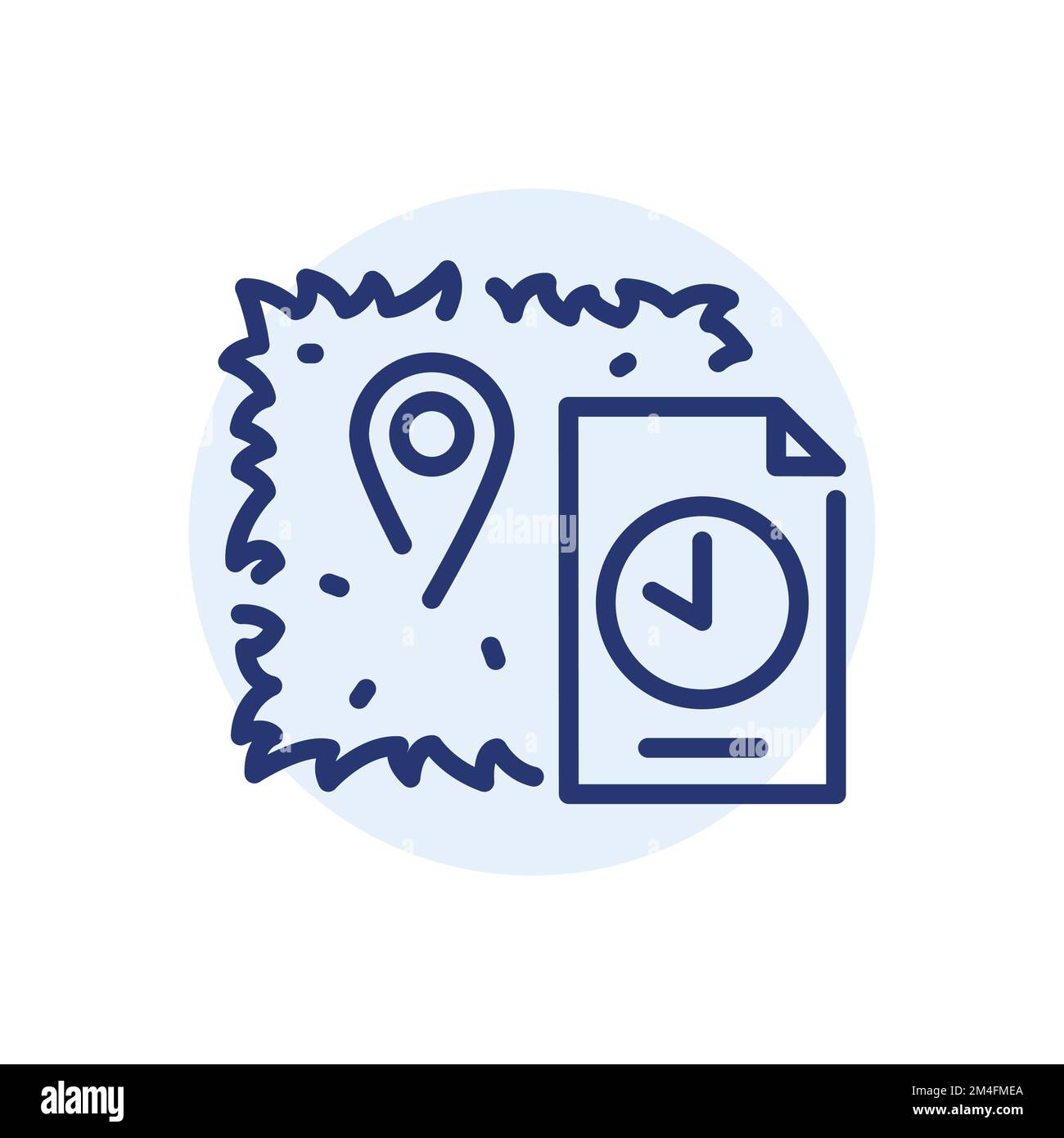 Land rental black line icon. Contract for plot. 24 hour rent service