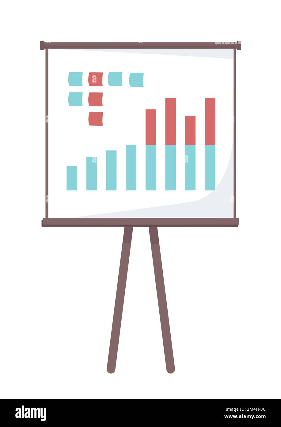 Presenting business analytics semi flat color vector object Stock Vector
