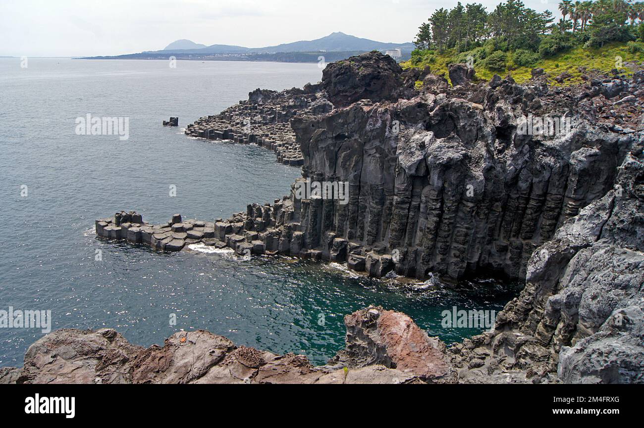 Jungmundaepo Columnar Joint, Jeju Island South Korea Stock Photo Alamy