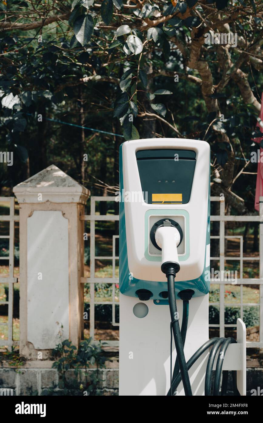 EV electric car charging station, parking lot in Vietnam Stock Photo
