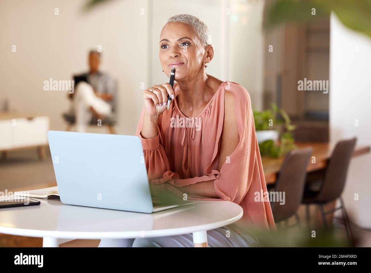 Mature business woman office desk hi-res stock photography and images ...
