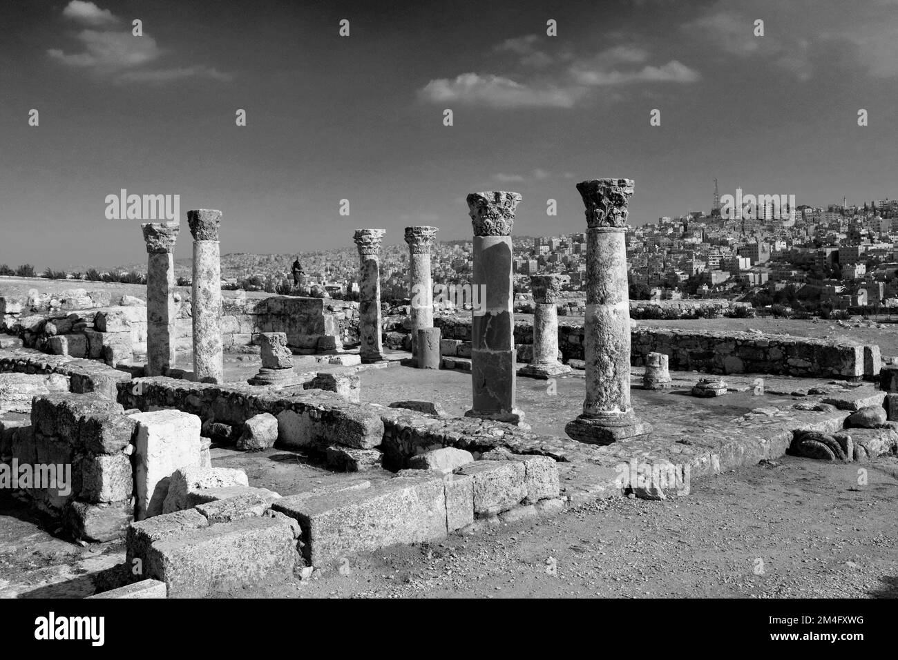 The Byzantine church in the Citadel, Amman city, Jordan, Middle East Stock Photo Alamy