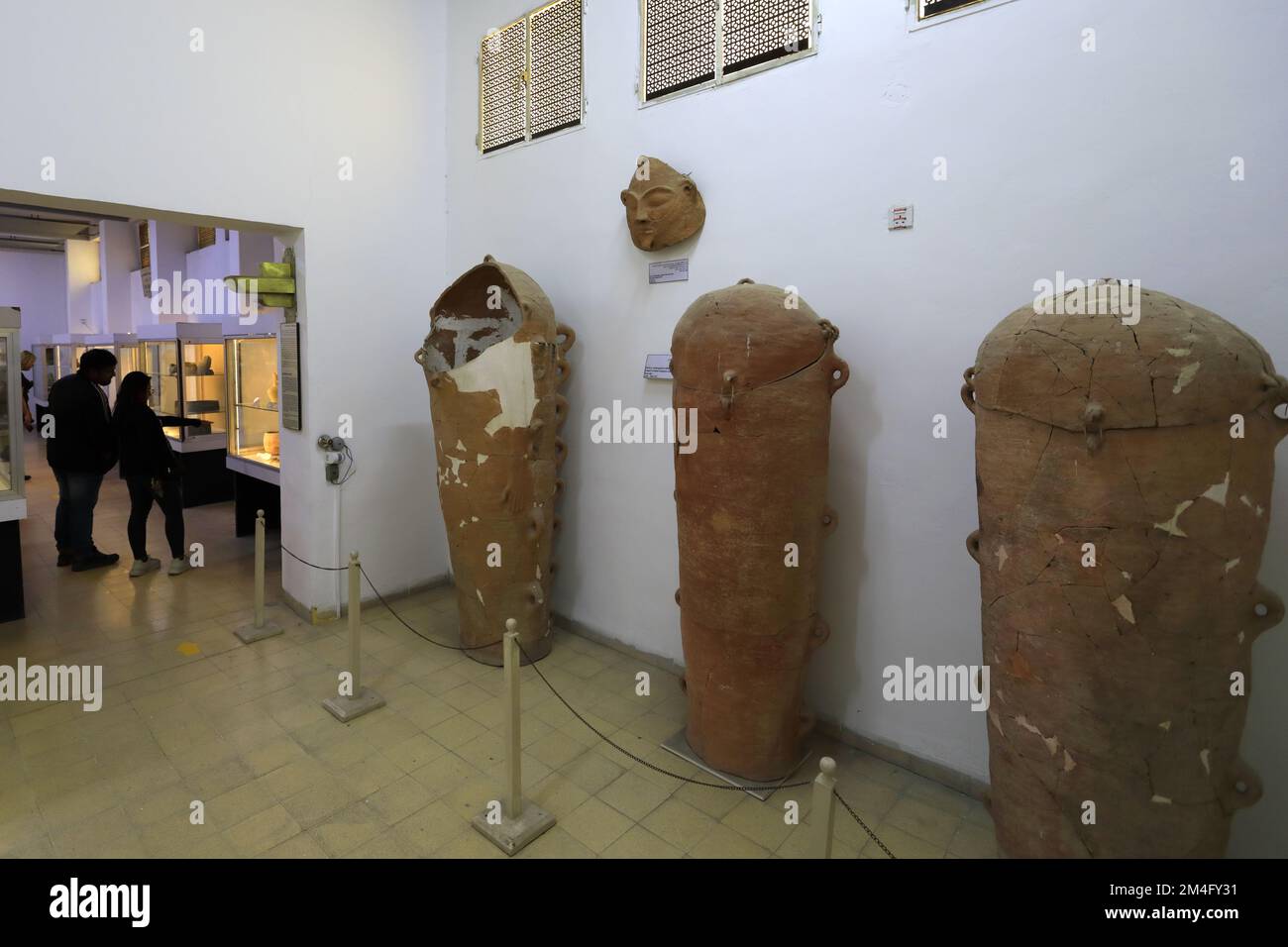 The interior of the museum of archaeology in the Citadel, Amman city ...