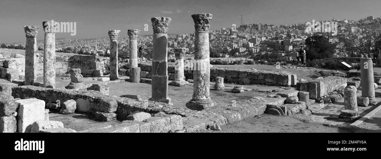 The Byzantine church in the Citadel, Amman city, Jordan, Middle East Stock Photo Alamy