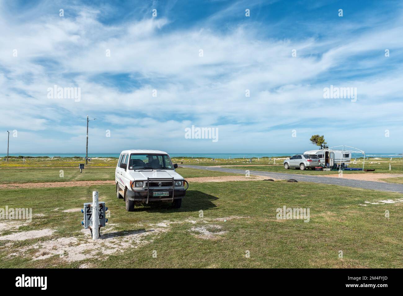 Struisbaai, South Africa Sep 21, 2022 Camping sites at the caravan