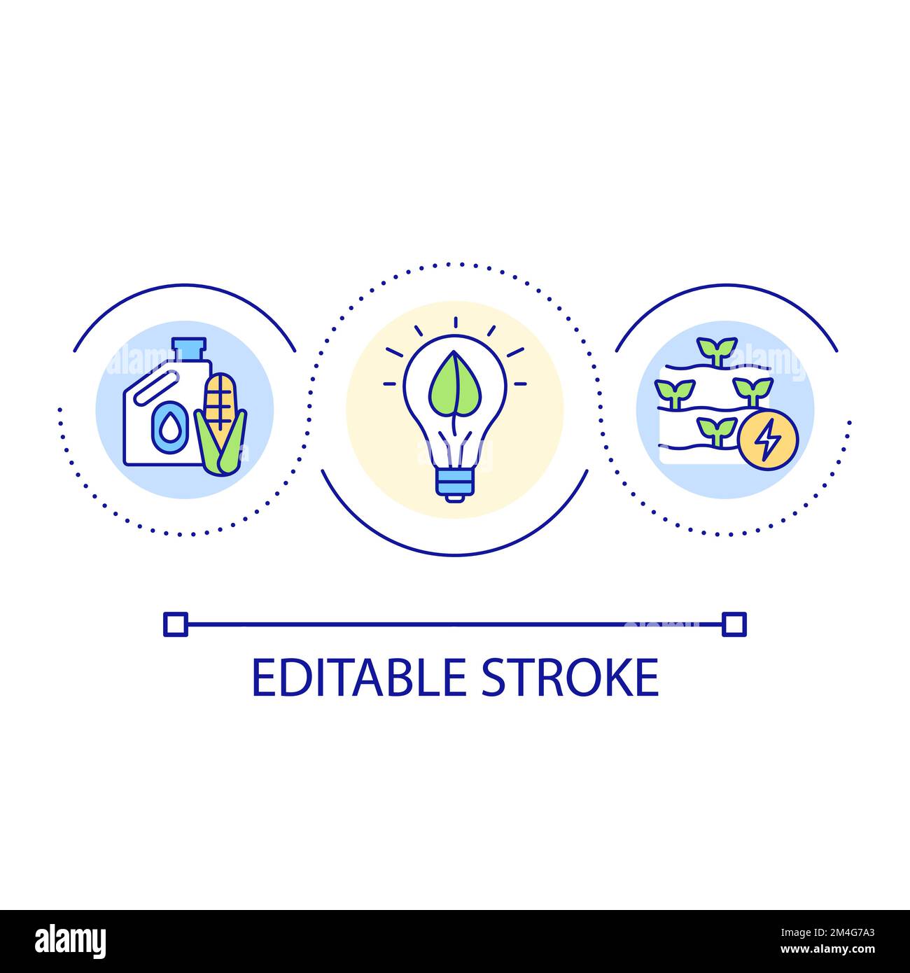 Renewable energy on farm loop concept icon Stock Vector Image & Art - Alamy
