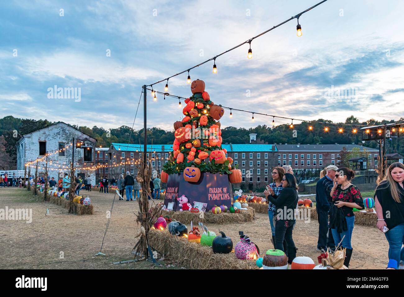 Prattville, Alabama, USAOct. 28, 2022 People gather near Autauga