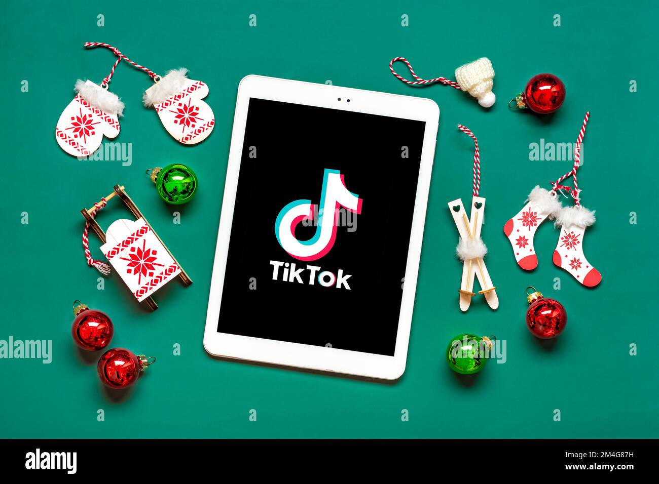 Bangkok, Thailand. December 2022 Smartphone Tik Tok application icon ...