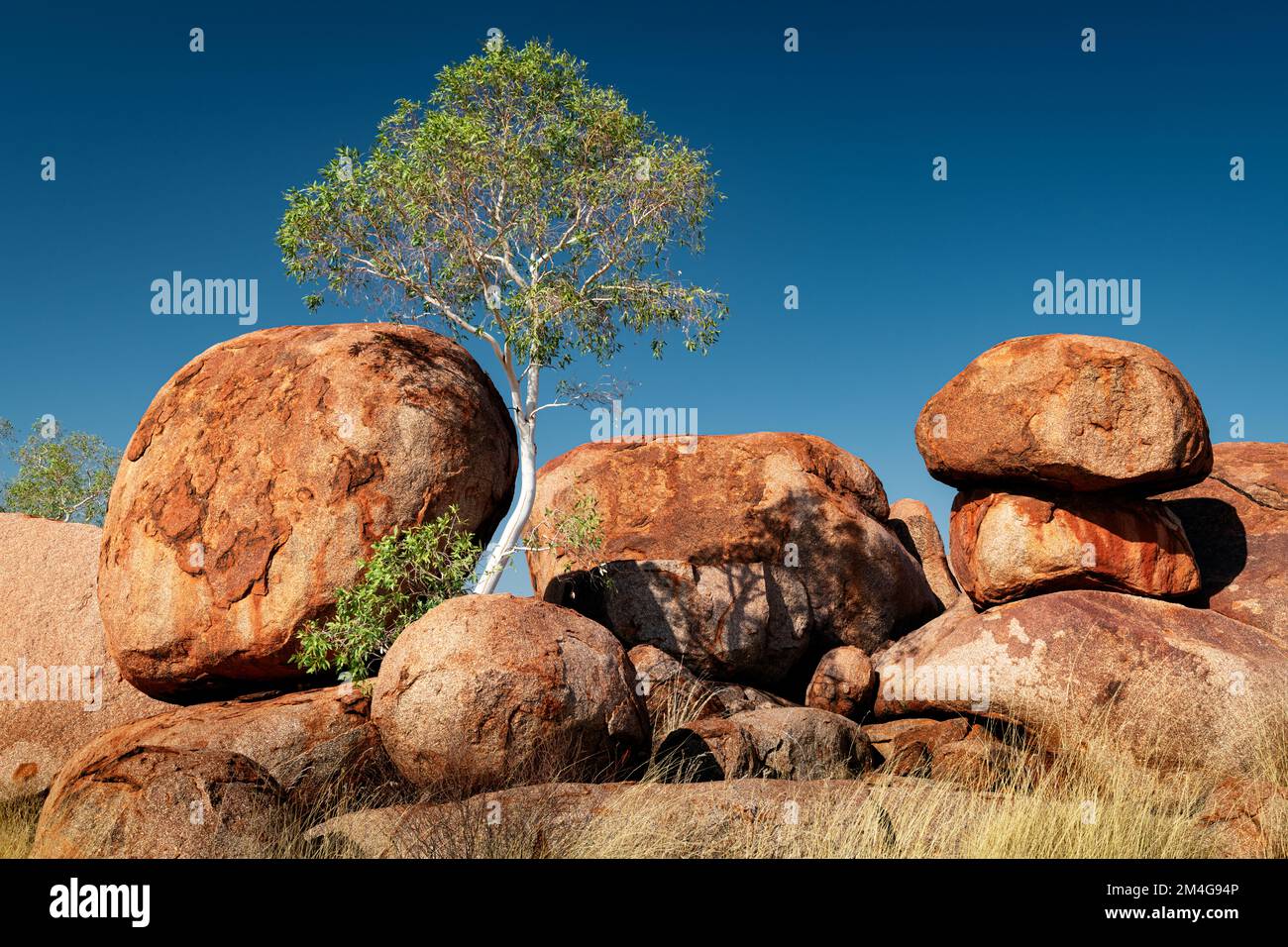 Famous Devils Marbles at Tennant Creek. Stock Photo