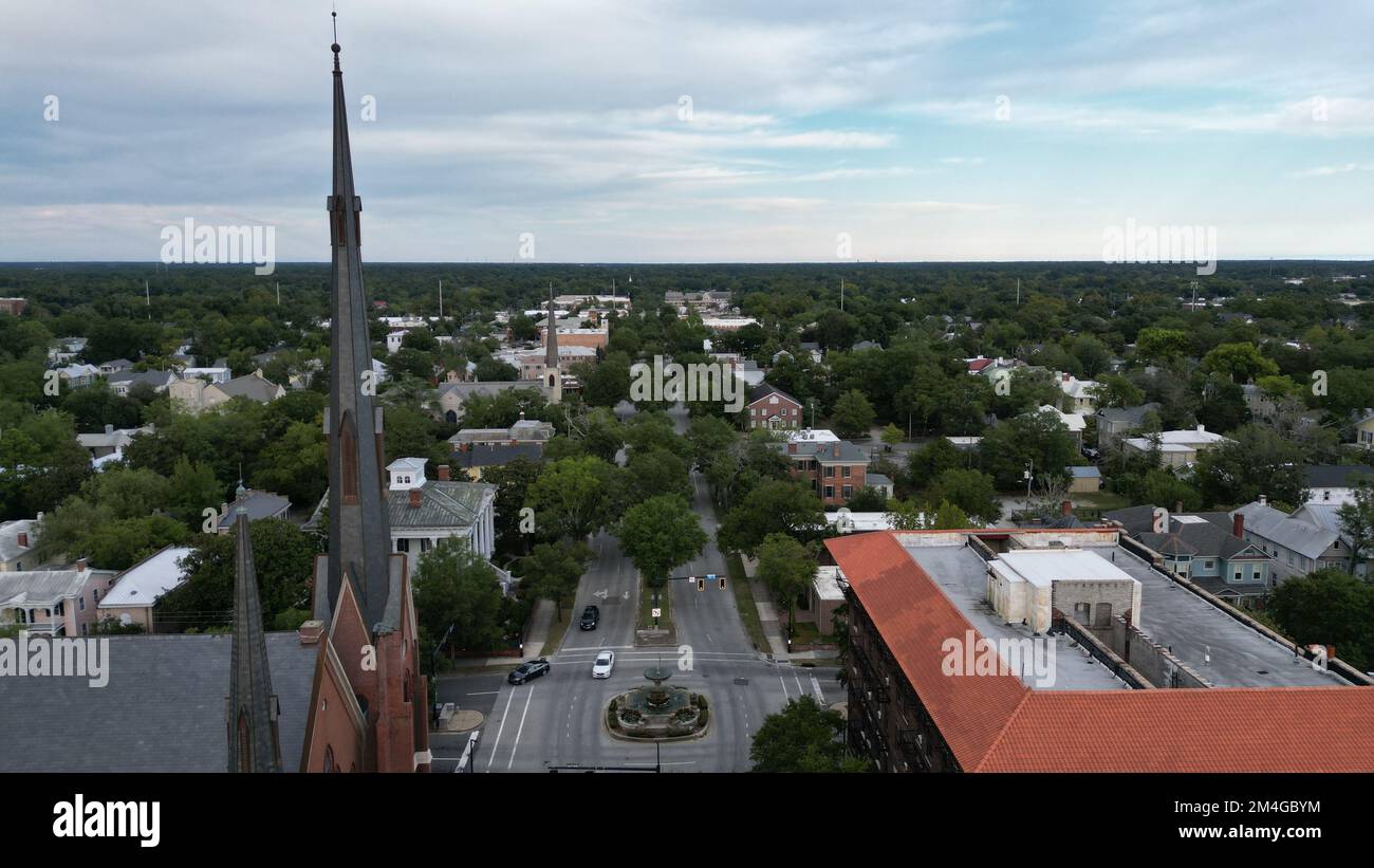 An aerial view of the downtown Wilmington, NC, USA Stock Photo - Alamy