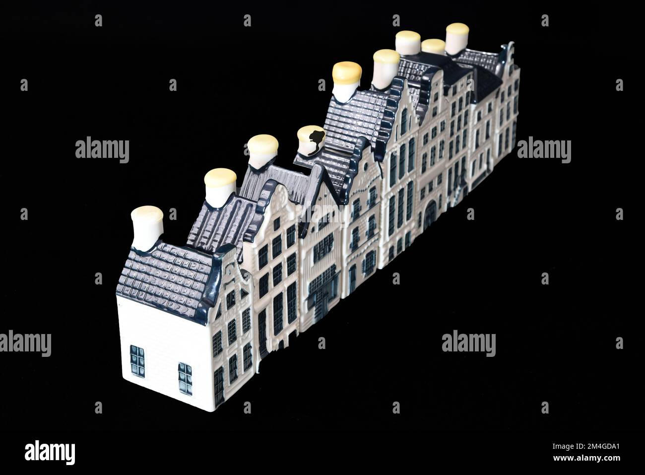Den Helder, Netherlands. December 2022. Ceramic houses with Dutch