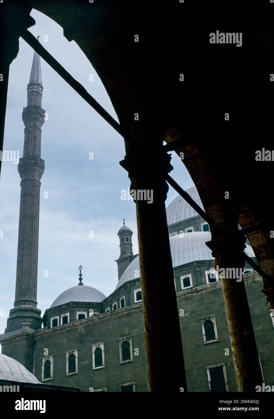 Mohamed  Ali mosque  in Cairo, Egypt. Archival scan from a slide. February 1987. Stock Photo