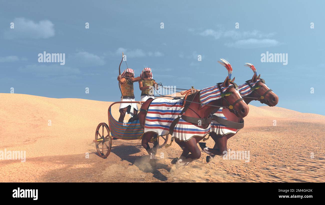 Ancient Egyptian chariot Stock Photo