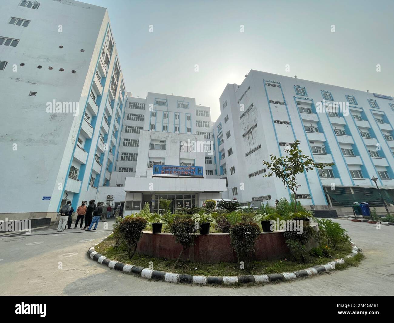 New Delhi, India - Deep Chand Bandhu Government Hospital front view of hospital Stock Photo