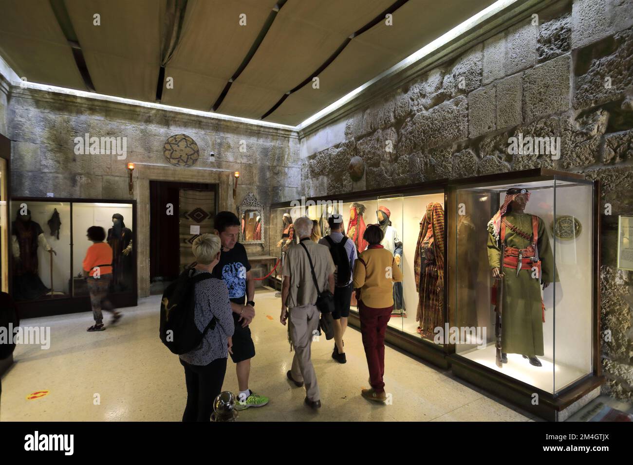 View of the Popular traditions museum in the Roman Theatre, Hashemite Plaza, Amman City, Jordan, Middle East Stock Photo